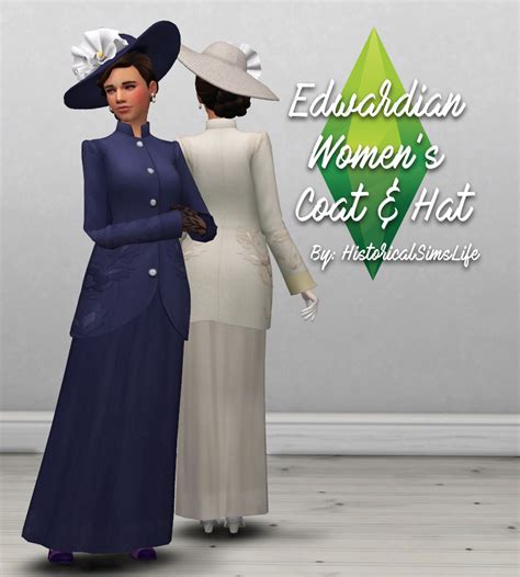Ts4 Edwardian Womens Coat And Hat History Lovers Sims Blog
