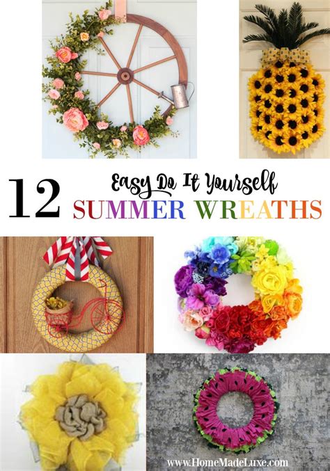12 Easy Diy Summer Wreathes Round Up Home Made Luxe