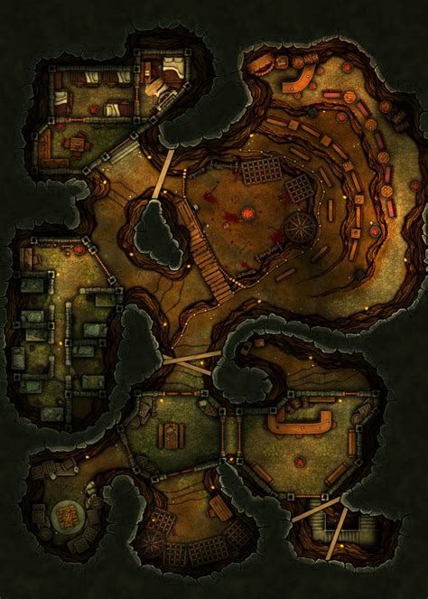 An Underground Fighting Pit Hidden In An Abandoned House Dungeondraft Fantasy City