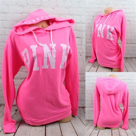 Vs Pink Logo Oversized Sweatshirt Hoodie In Pink Victorias Secret Pink