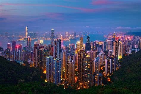 Hong Kong Skyscrapers Skyline Cityscape View Onepeterfive