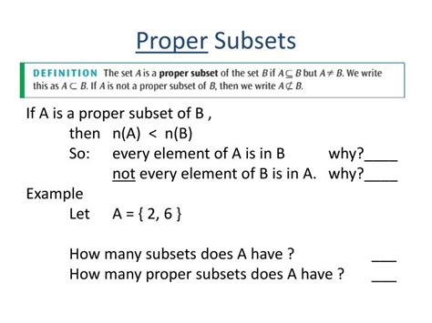 If a is a subset of b , but a is not equal. What Is Proper Subset With Example