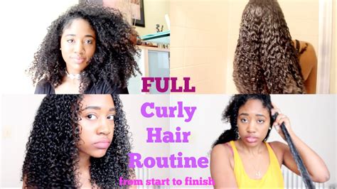 Full Curly Hair Routine From Start To Finish Updated Youtube