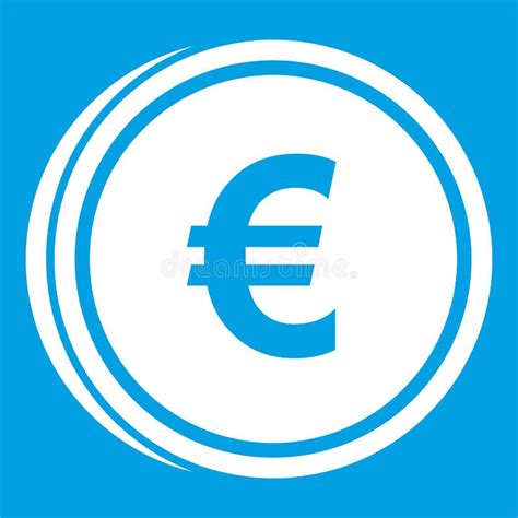 Euro Coins Icon White Stock Vector Illustration Of Banking 96493090