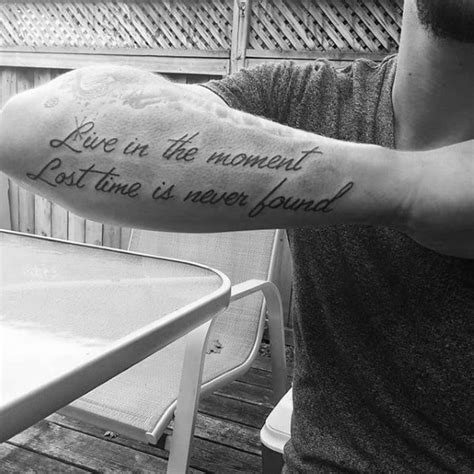 Forearm Quote Tattoos For Men Worded Design Ideas