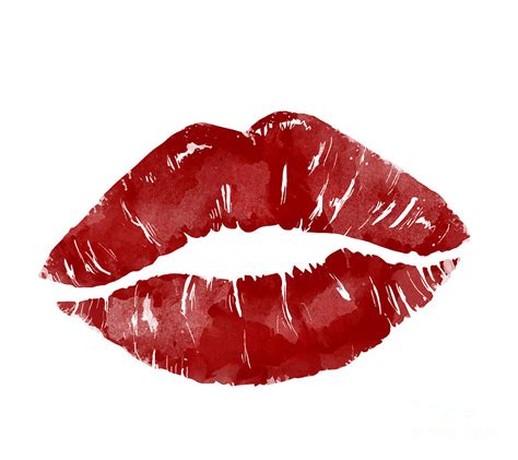 red lip kiss lip stick digital art by noirty designs fine art america