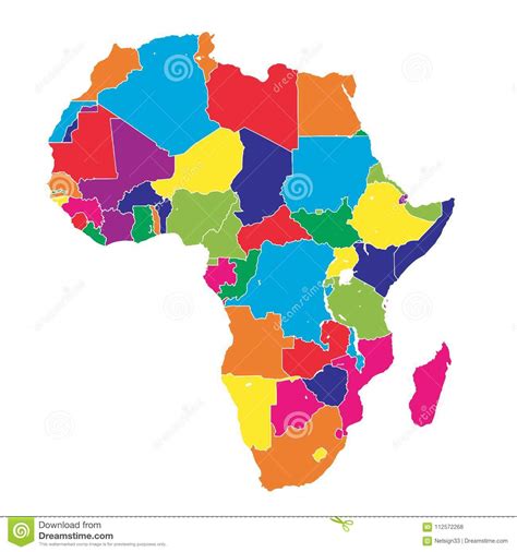 Africa Colorful Vector Map Stock Vector Illustration Of Egypt 112572268