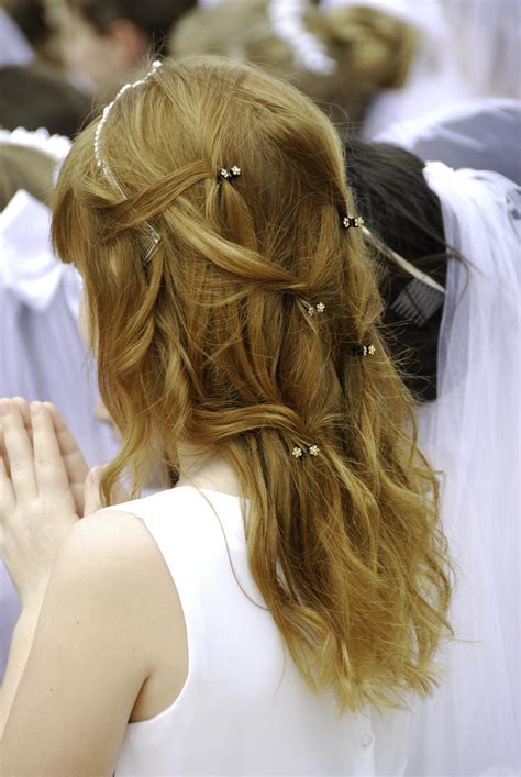 Characters with history, unique events with a background and a lore of their own. 28 Easy First Communion Hairstyles for Girls That Stole ...