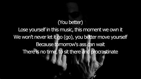 Eminem Lose Yourself Demo Original Song Lyrics On Screen 1080p