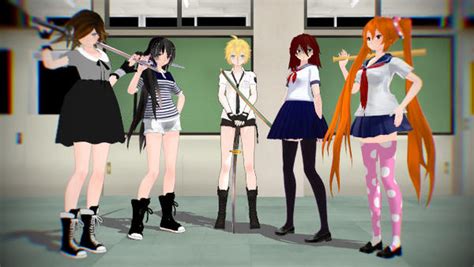 Yandere Simulator Delinquent Girls Pose Dl By Sweets900253 On Deviantart