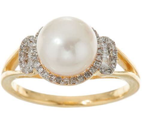 Honora Cultured Pearl And Diamond Ring 14k Gold Page 1 —