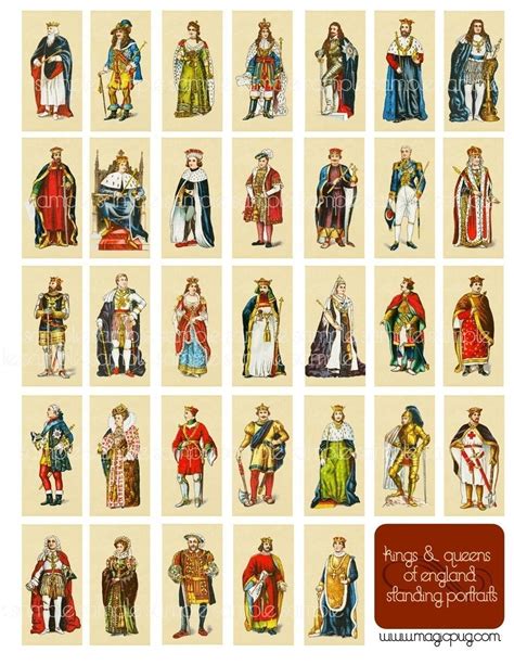 Royalty Of England Ephemera English Collage Coronation Etsy Queen