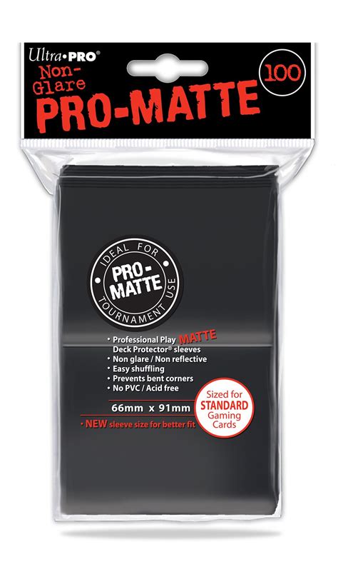 Ultra Pro Sleeves Standard Size Matte Black 100ct Oheistuotteet