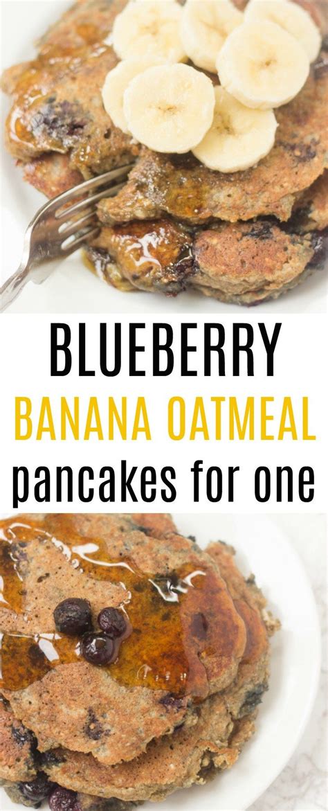 These Single Serving Blueberry Banana Oat Pancakes Are The Perfect