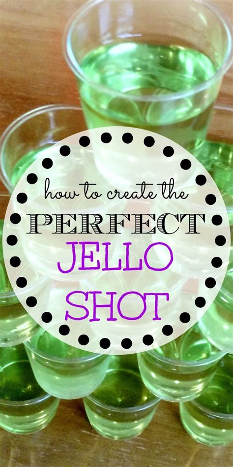 If you'd like your shots to have a stronger kick, use 3/4 cup of vodka and 1/4 cup of cold water. Jello shooters are my favorite type of shot… They taste ...