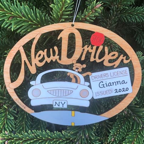 Personalized New Driver Christmas Ornament Wood Laser Cut Etsy