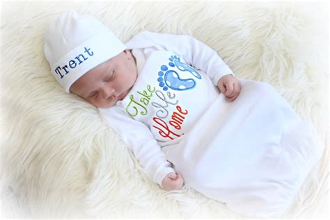 Newborn Boy Coming Home Outfit Baby Boy Hospital Outfit Take Etsy