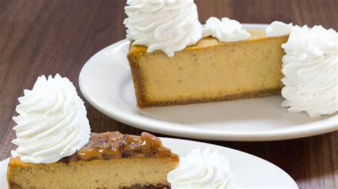 the cheesecake factory combines a pumpkin and pecan pie in one glorious cheesecake bon appétit