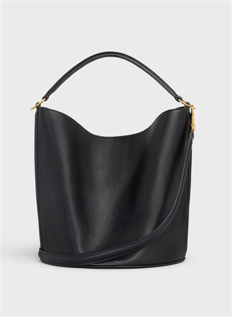 Celine Bucket Bag In Smooth Calfskin Black Gem