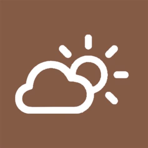 “weather” App Icon Brown Aesthetic 2021