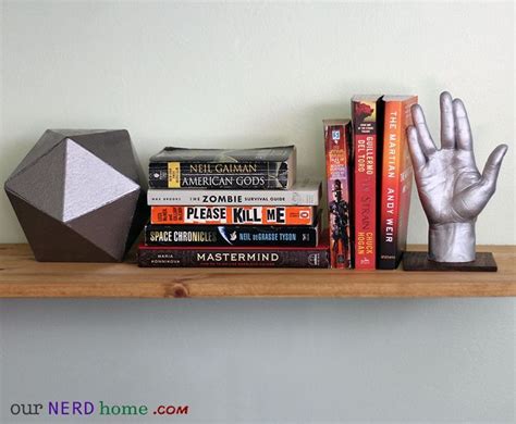 Geek Decor Diy Geeky Bookends Giant D20 Llap Star Trek Hand Geek