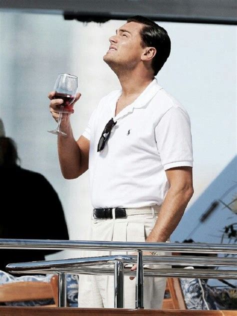 Leo Drinking Wine In The Wolf Of Wall Street Wolf Of Wall Street