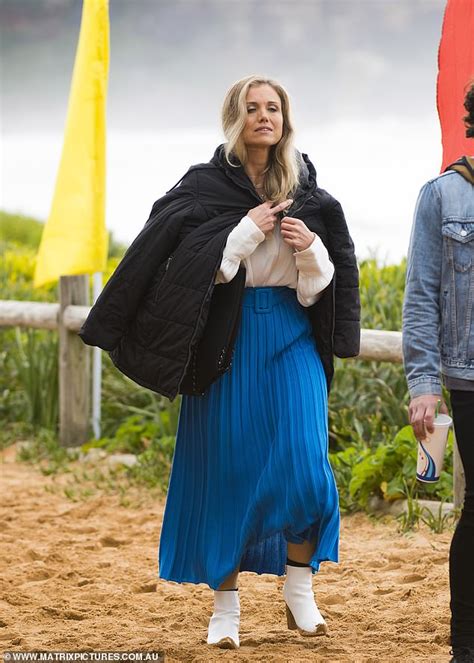 Actress Bridie Carter Is Spotted On The Set Of Home And Away For The