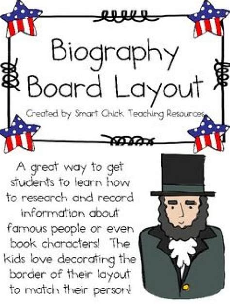 Free Biography Board Poster Layout For Famous People Or Characters