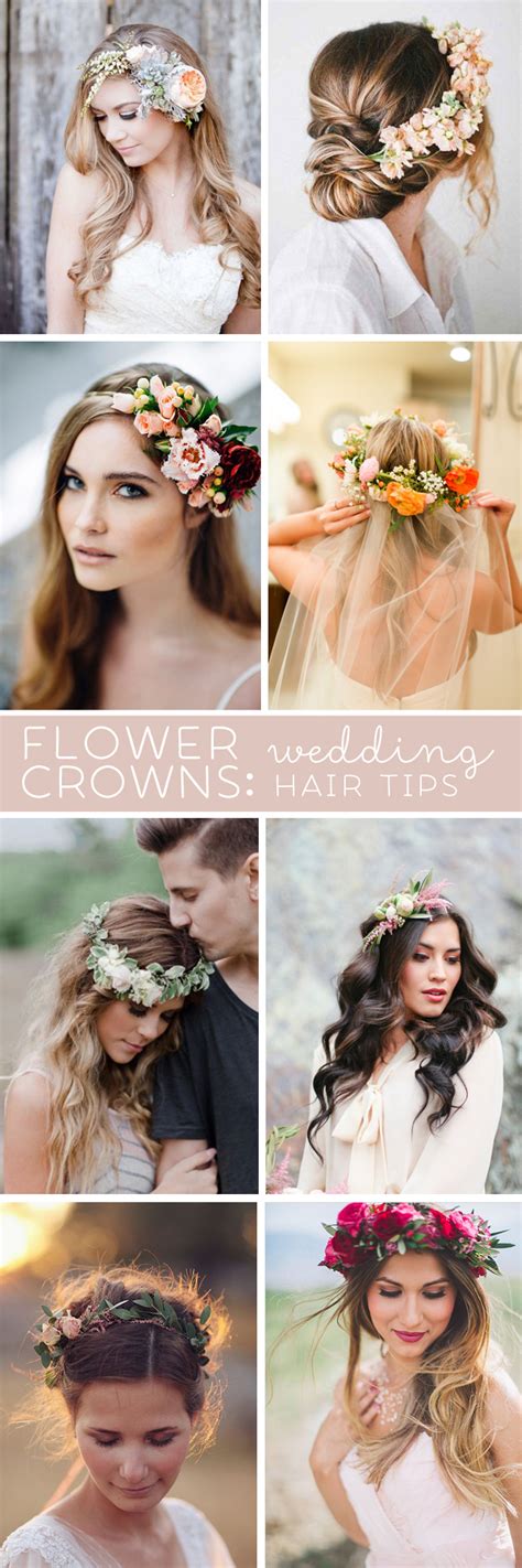 Awesome Wedding Hair Tips For Wearing Flower Crowns