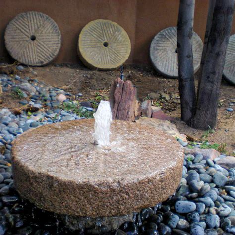 Garden Fountain Small Antique Millstone Fountain Stone Forest