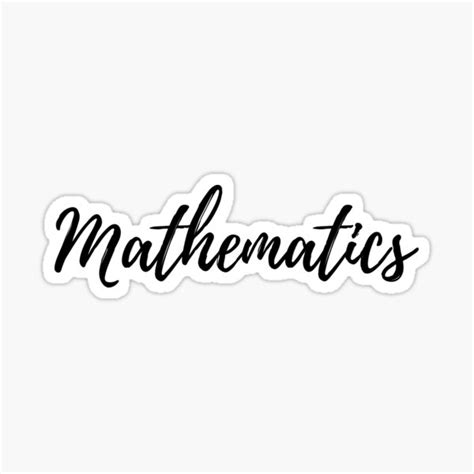 Mathematics Sticker For Sale By Aleksandrax98 Redbubble