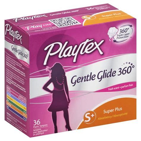 Playtex Tampons Plastic Super Plus Absorbency Fresh Scent 36 Ct