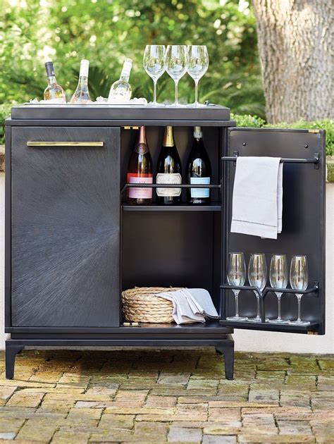 Luca Bar Cabinet Frontgate In 2021 Wine Bottle Shelf Bar Cabinet