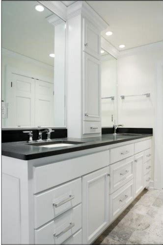 Find bathroom vanities with tops at lowest price guarantee. double vanity with center tower, ok now we're talking. | for our home now and later | Pinterest ...