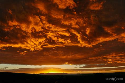 Jemez Caldera Sunset From Across The Plateau In Taos New Mexico