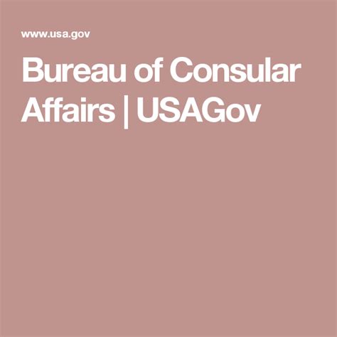 Bureau Of Consular Affairs Usagov Affair Bureaus Passport Services
