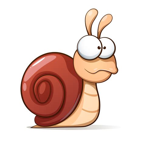 Funny Cute Cartoon Snail Vector Illustration 557072 Vector Art At