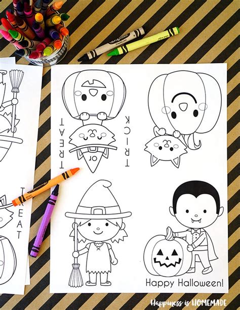 Printable Halloween Coloring Books Happiness Is Homemade
