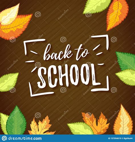 Back To School Autumn Leaves Stock Vector Illustration Of Falling