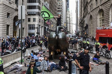 Climate Change Protests With Fake Blood Extinction Rebellion Hits Ny