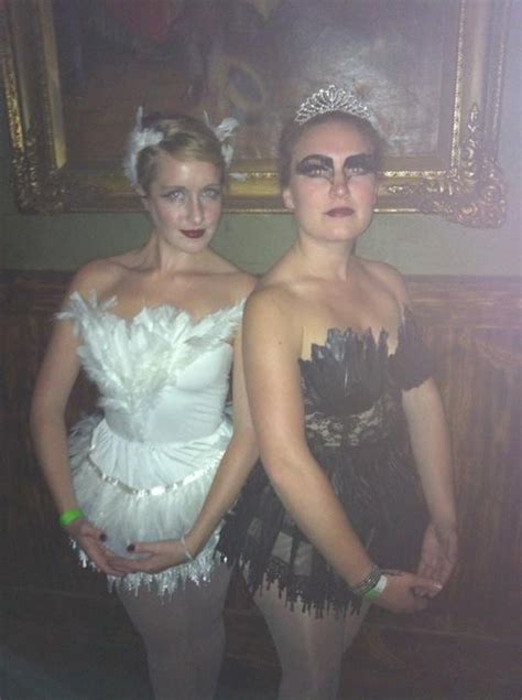 Black And White Swan Homemade Halloween Couples Costumes POPSUGAR