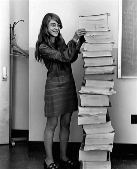 Margaret Hamilton With Her Code Lead Software Engineer Project Apollo