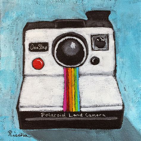 30 In 30 Day 11 Polaroid Camera Painting Camera Drawing Vintage