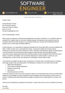computer science cover letter  downloadable sample rg