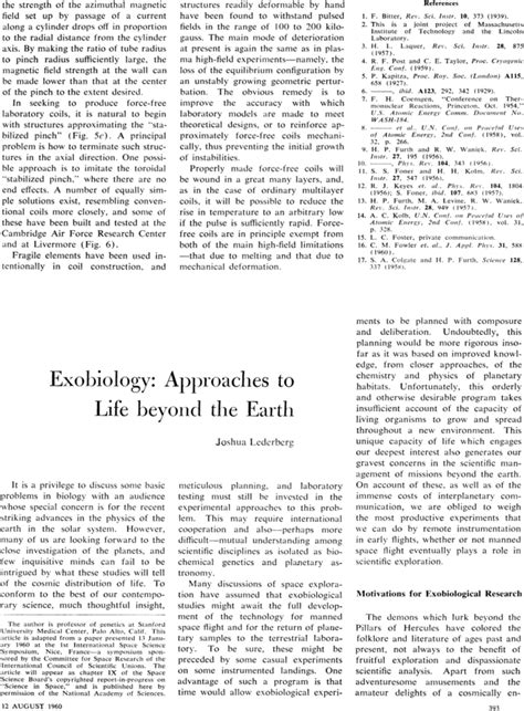 Exobiology Approaches To Life Beyond The Earth Science