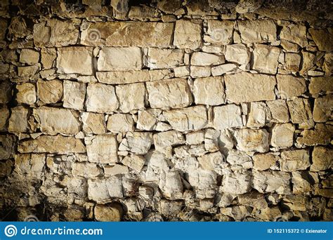 Old Desert Bricks Wall Background Brown Stones Texture Bright Rocks