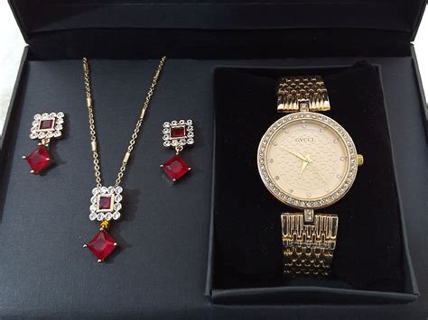 Elegant Jewellery And Watch T Set With T Box Price In Pakistan