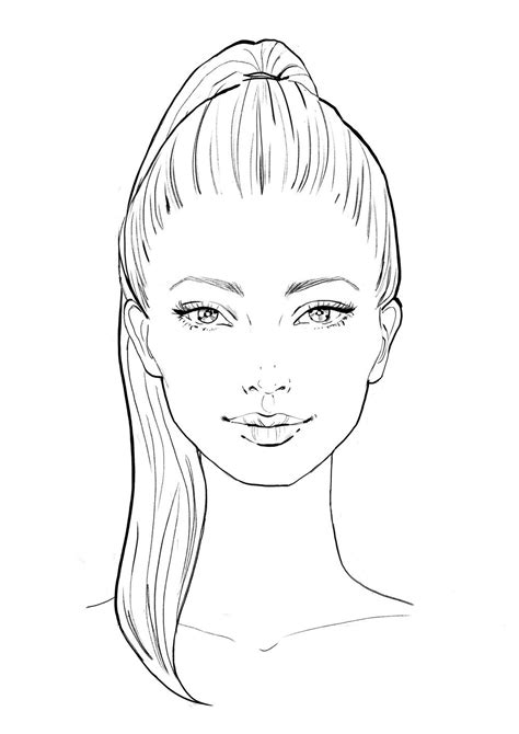 Desenho De Rosto Feminino Para Imprimir