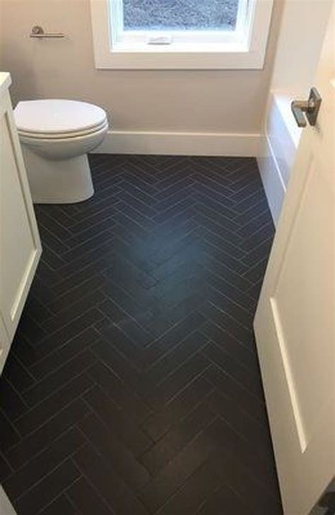 31 Fantastic Black Floor Tiles Design Ideas For Modern Bathroom Decorkeun