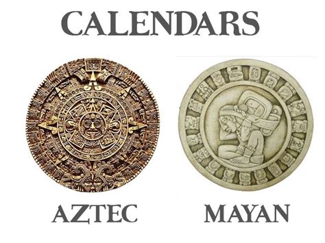 Aztec Vs Mayan Calendar Wheels Mayan Calendar Aztec Calendar Aztec